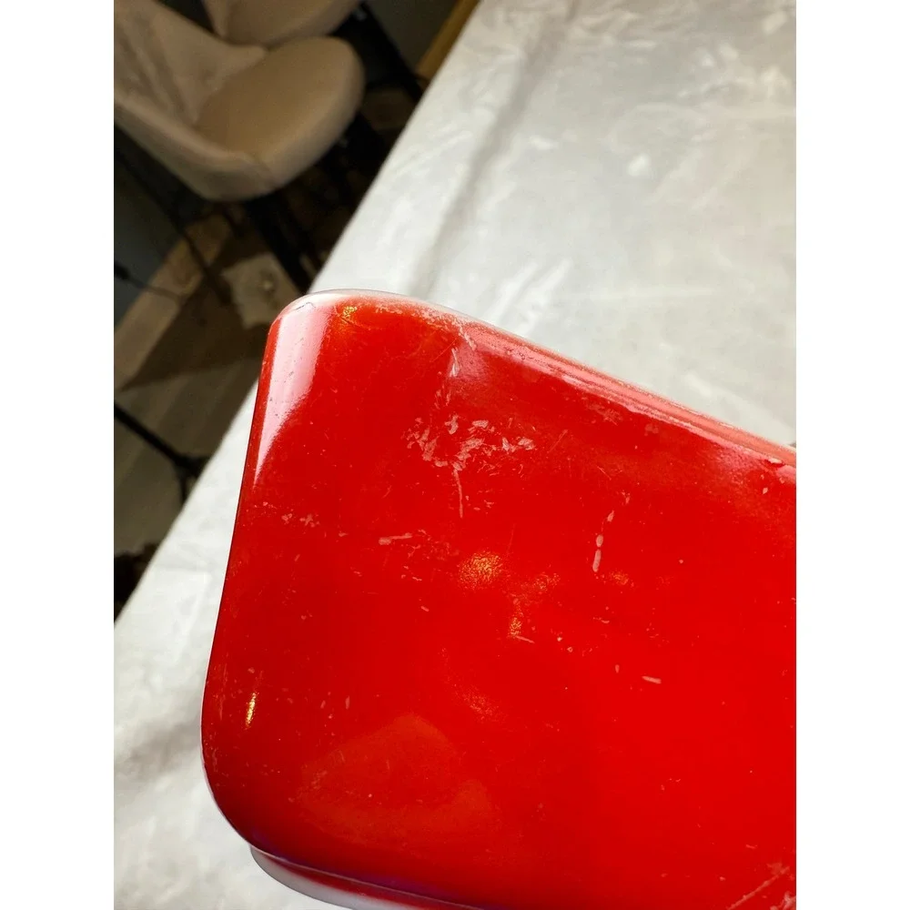 Pyrex 501B Red‎ Square Baking Dish Small Vintage Kitchenware